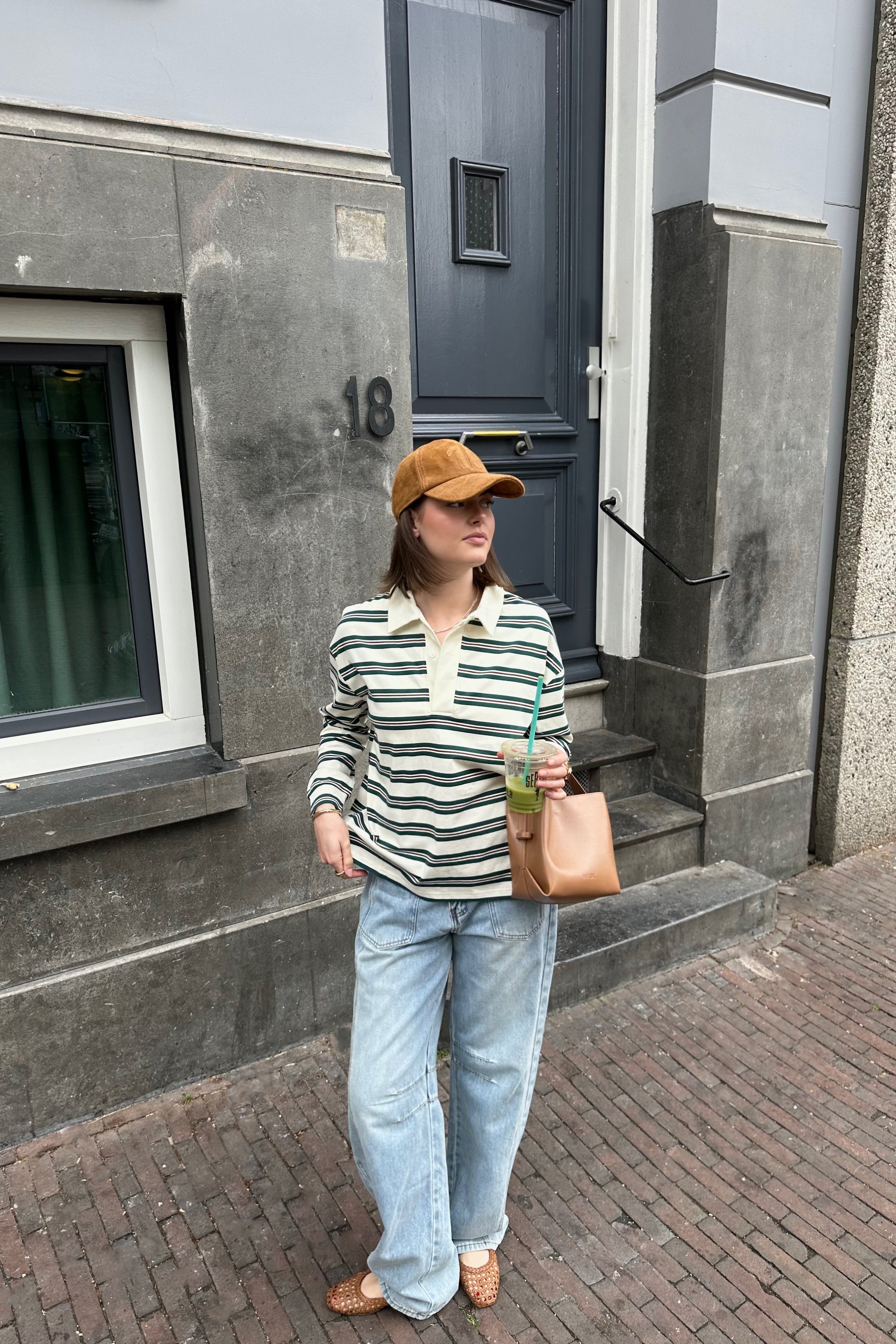 Terra Lange Mouwen Polo - Crème