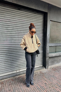 MadinCC Fleece Anorak - Sand