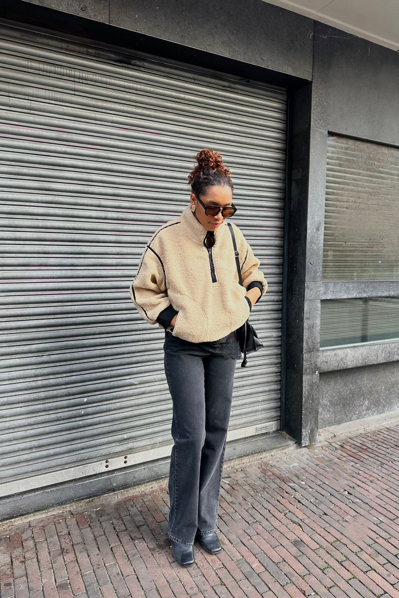 MadinCC Fleece Anorak - Sand