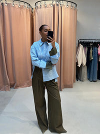 LunaCC Eyelet Pantalon - Olijf Groen
