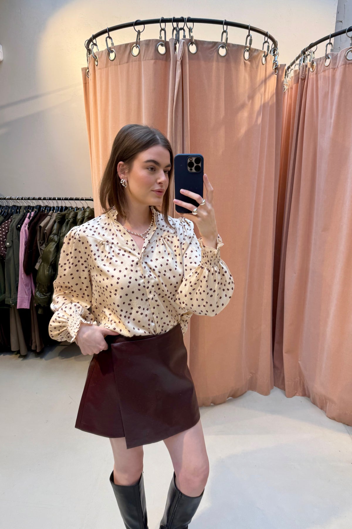 Astrida Bloemen Blouse - Crème