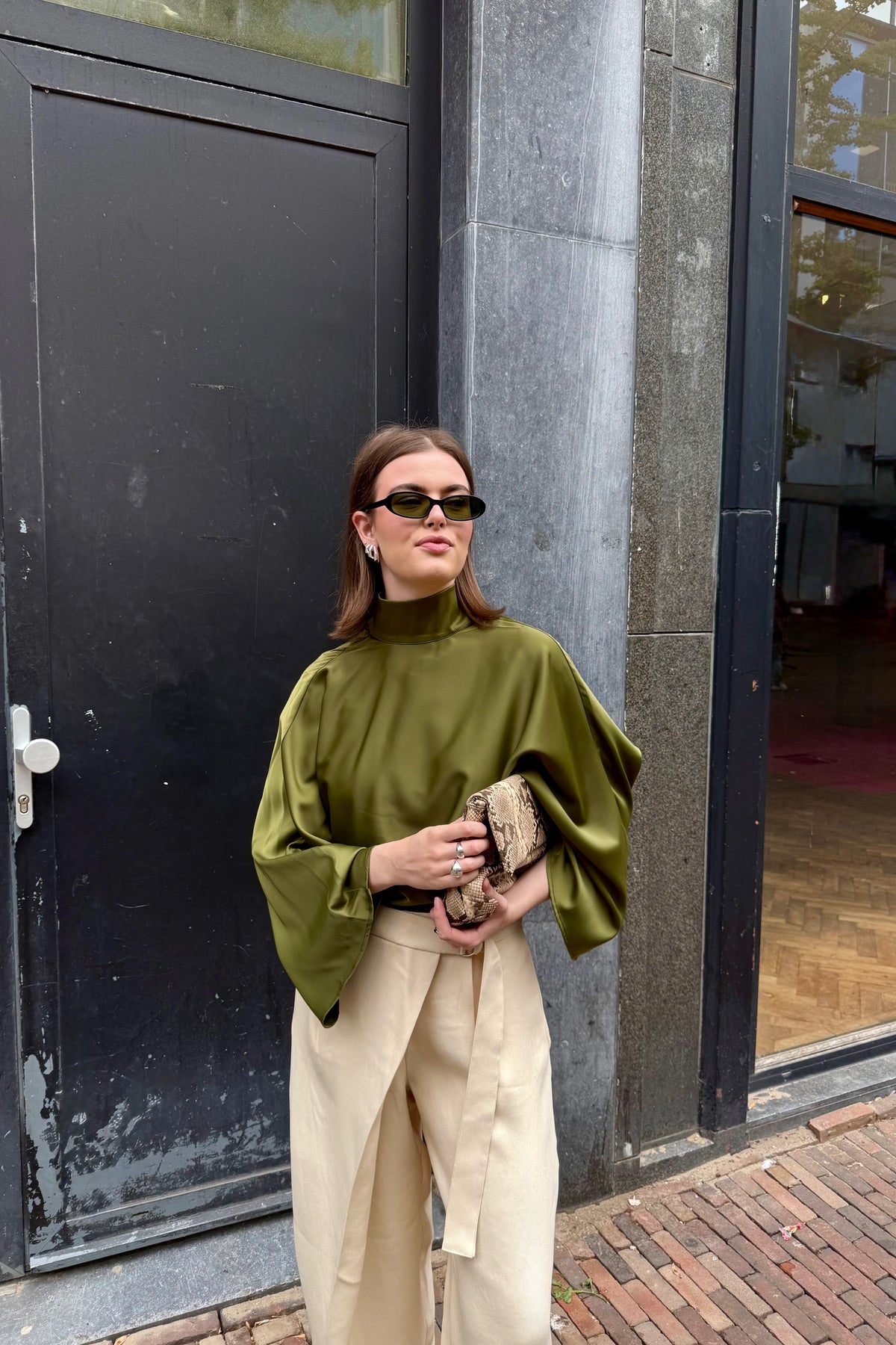 YASPelana Tie Top - Groen