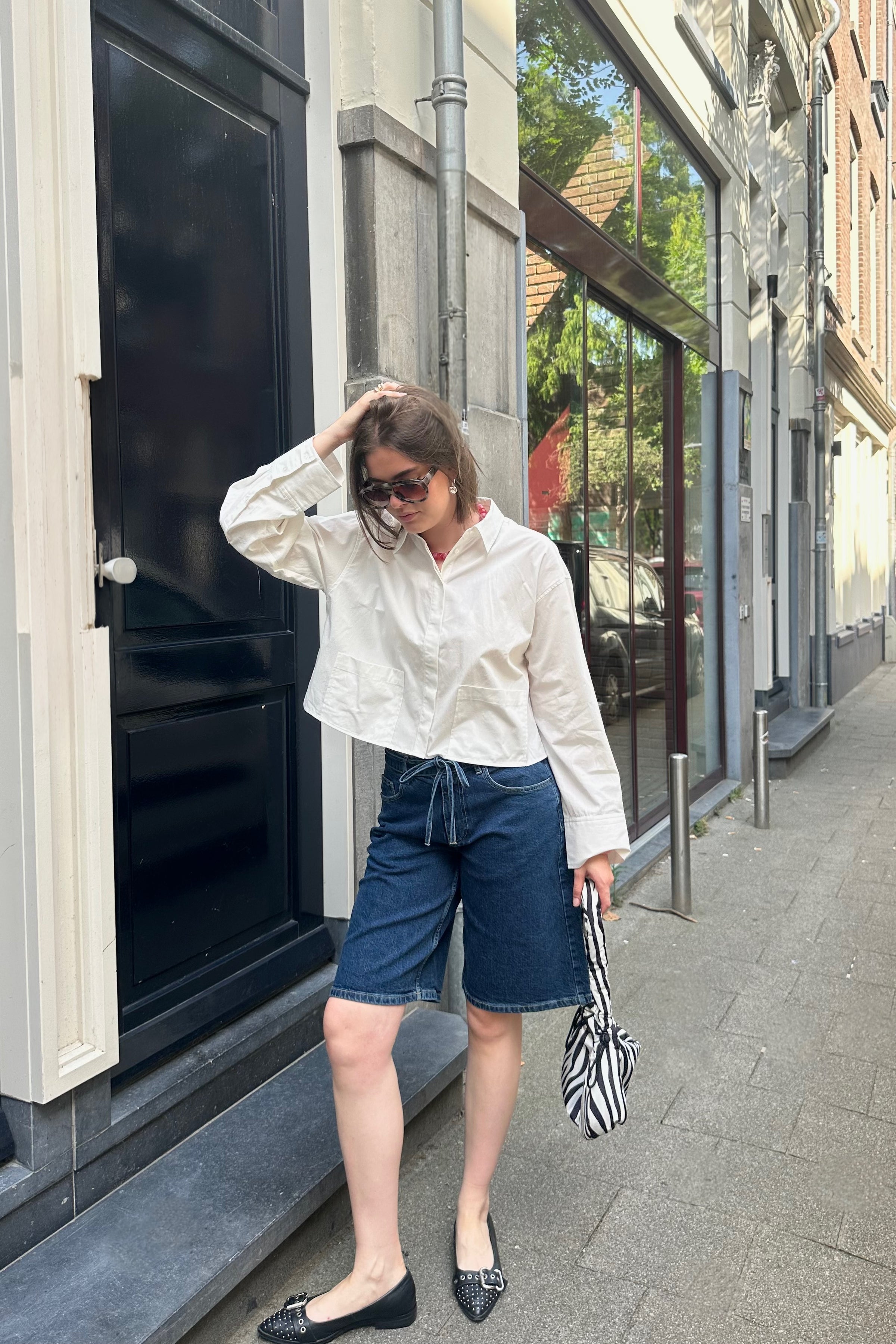 YASLee Cropped Blouse - Wit