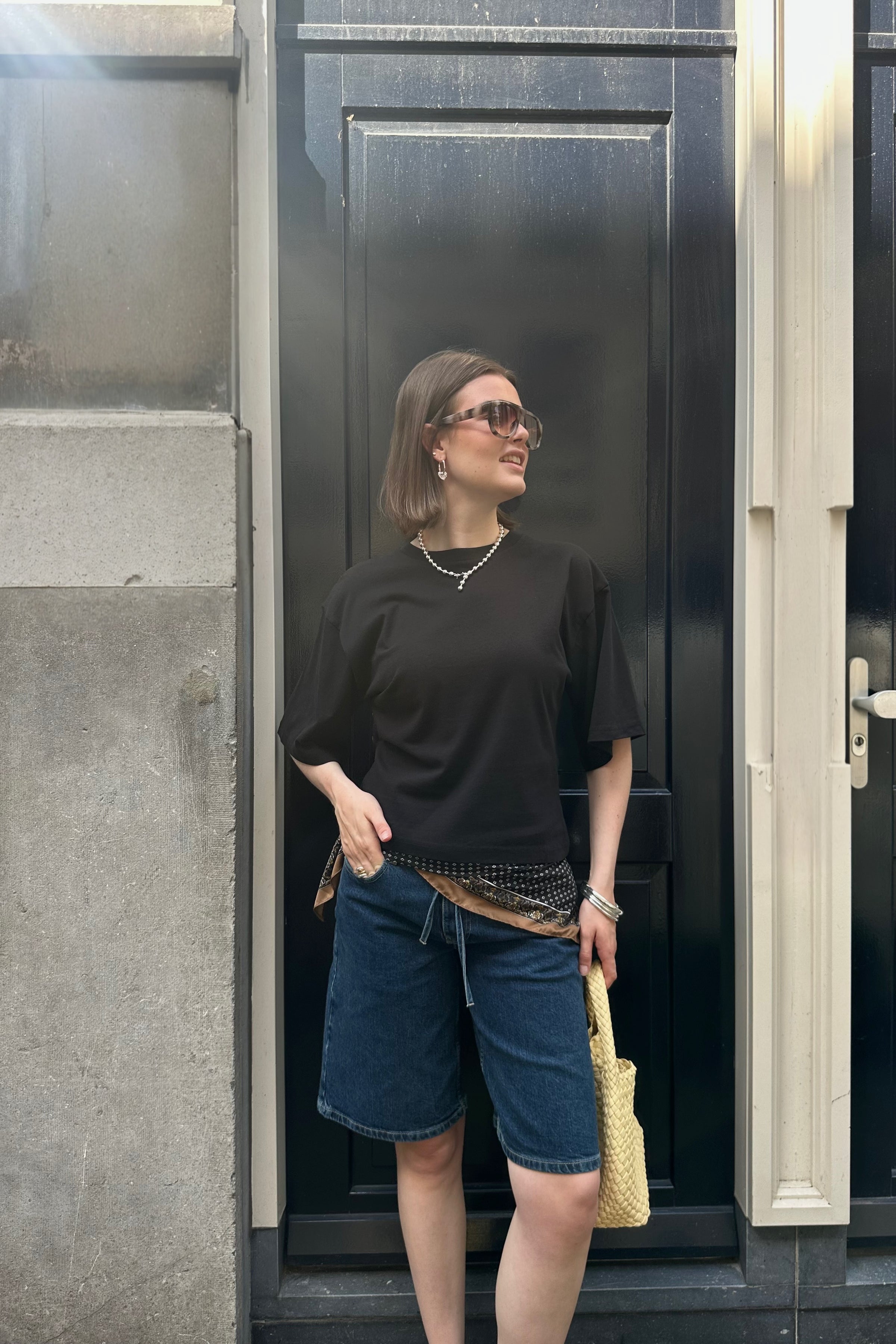 Asha Boxy T-Shirt - Zwart