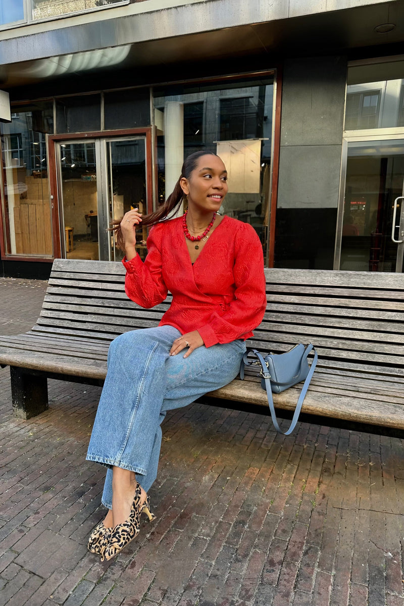 YASJorin Wrap Blouse - Rood