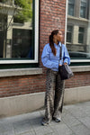 Neoella Flannel Blouse - Licht Blauw