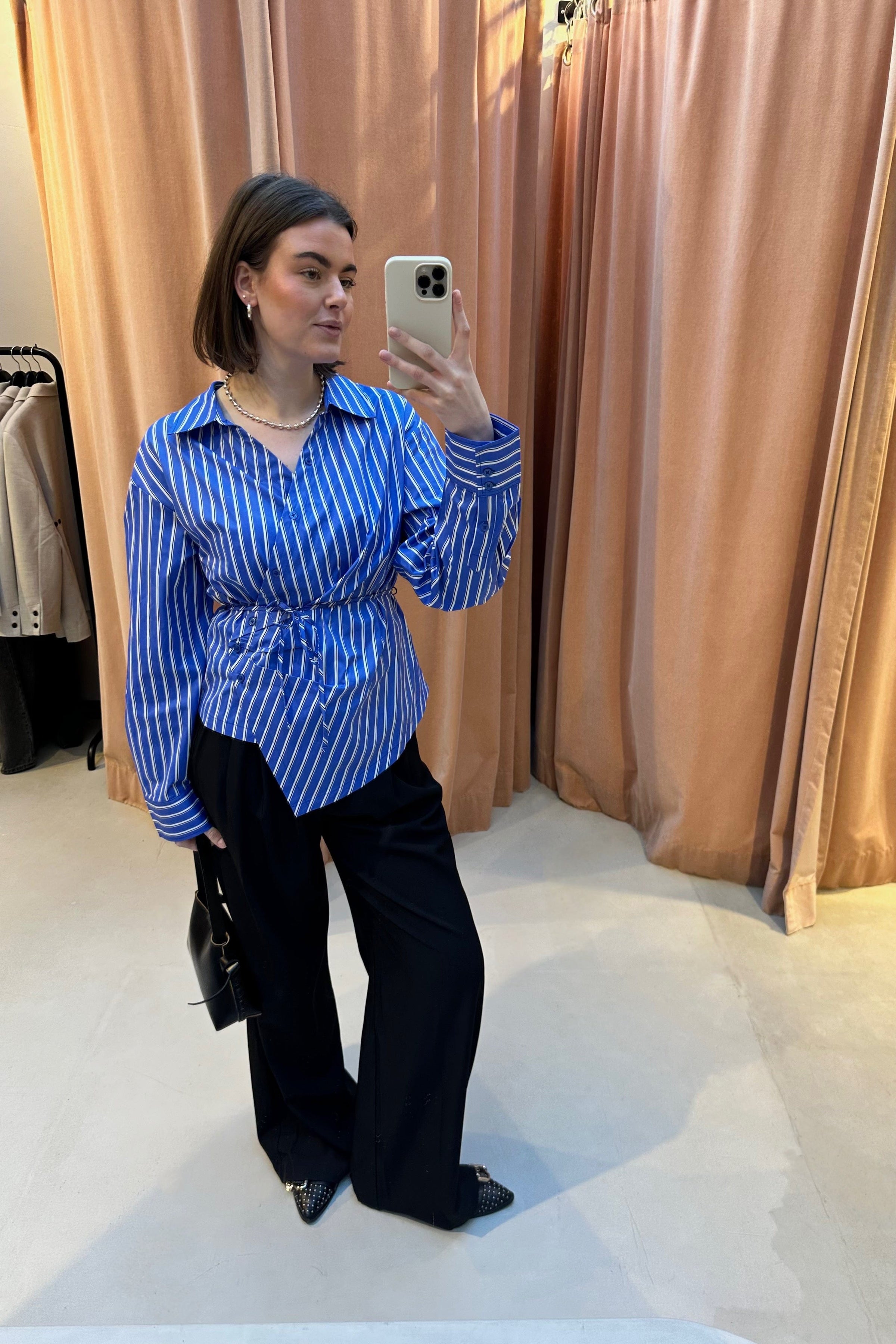 Lillith Gestreepte Blouse - Blauw