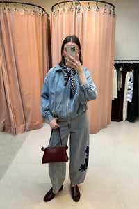 Trooper Barrel Jeans - Blauw Geborduurde