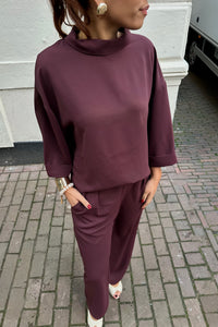 Arlo Crepe Jumpsuit - Bordeaux