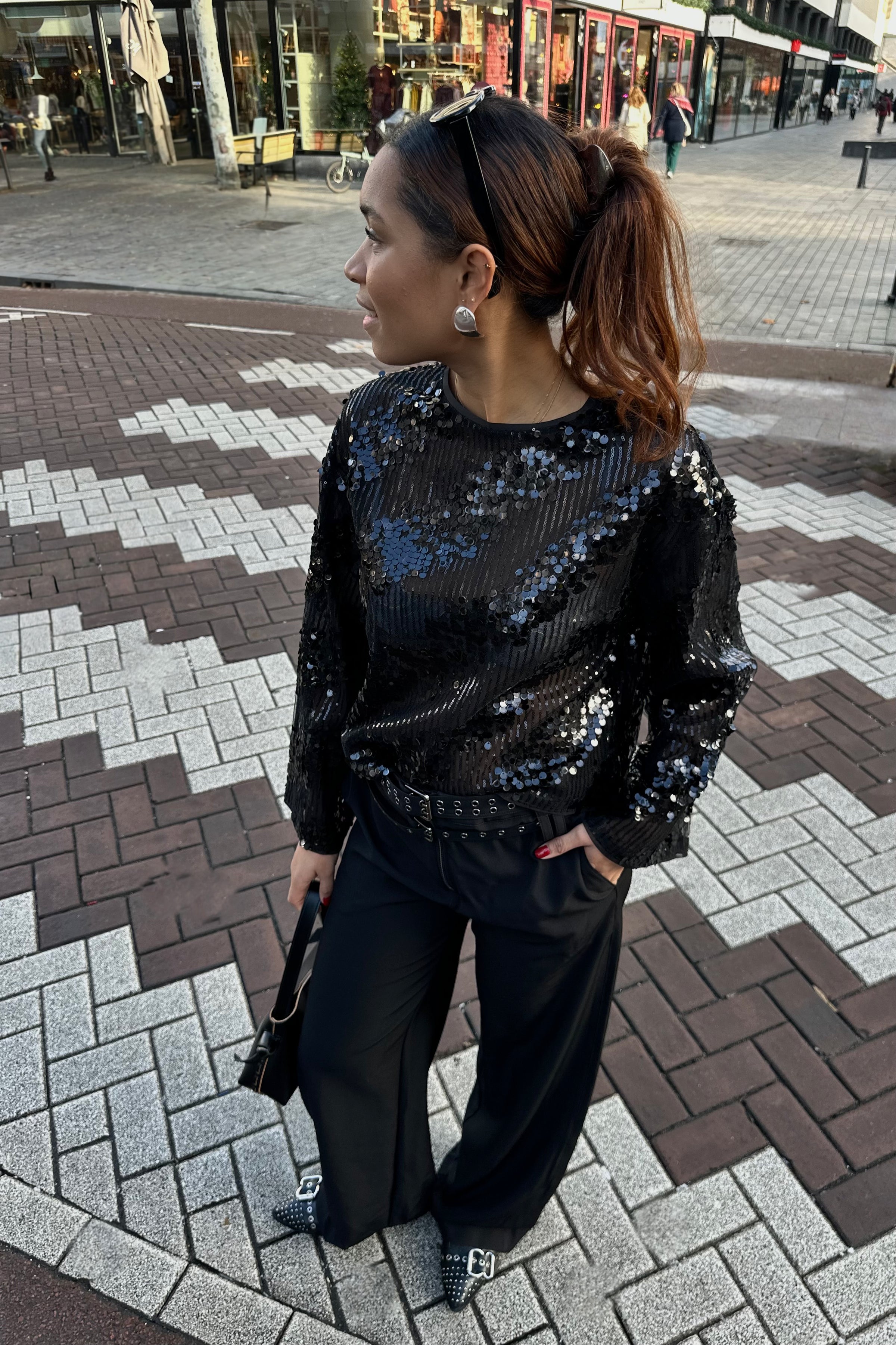 LunaCC Belt Pantalon - Zwart