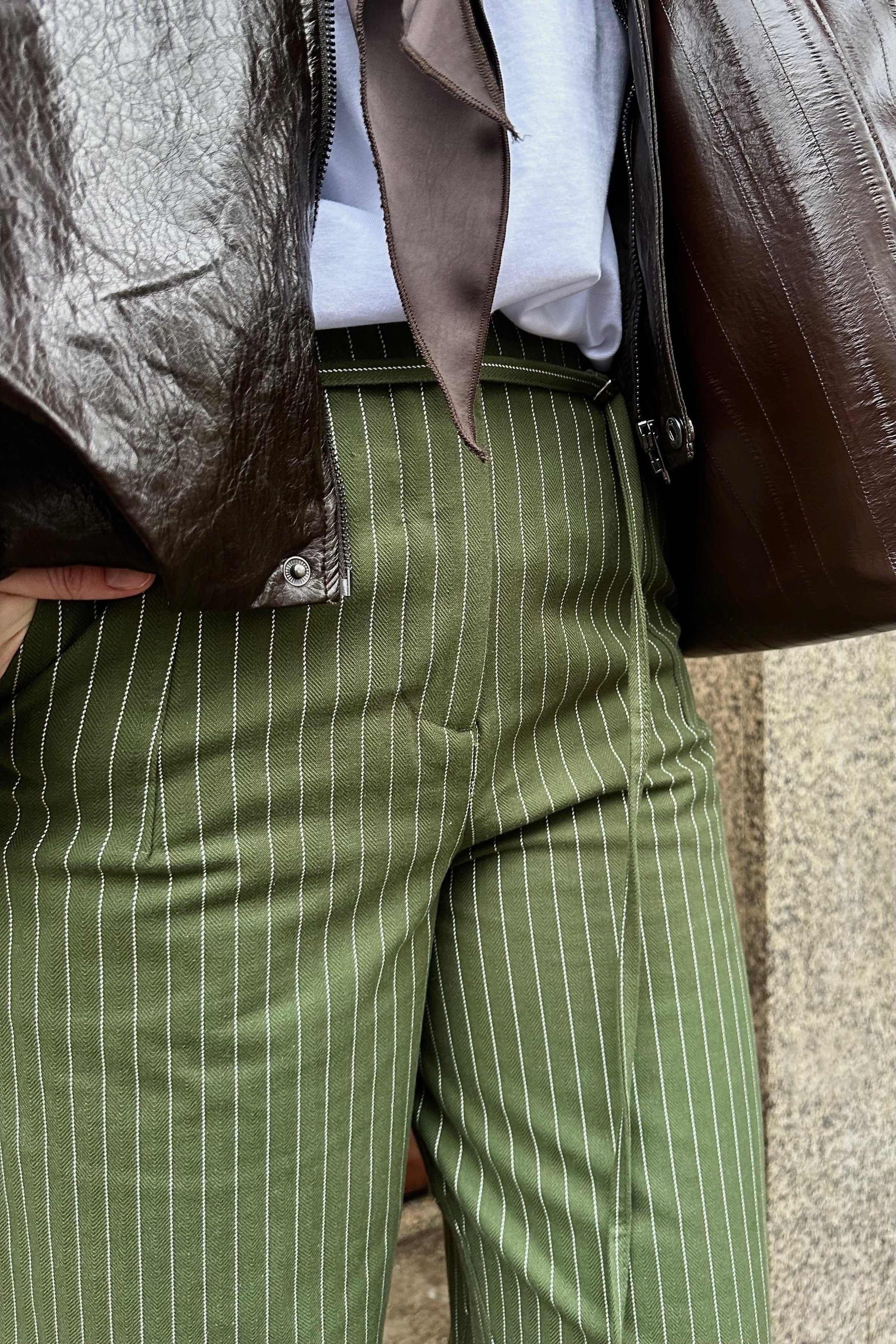 Trick pantalon - donkergroen