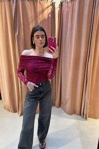 Jenthe Top - Donker Roze