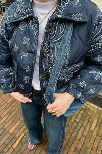 Lizzy paisley jas - blauw