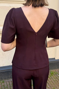 Mellisana Structure Blouse - Bordeaux
