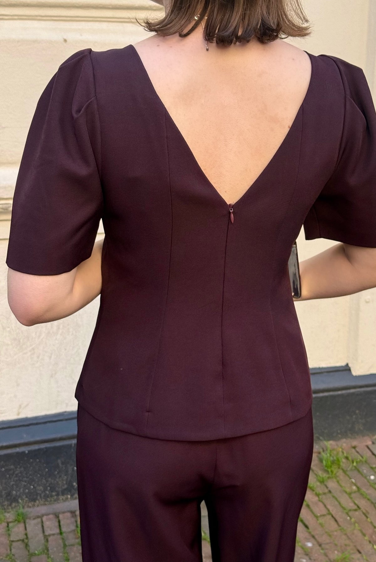 Mellisana Structure Blouse - Bordeaux