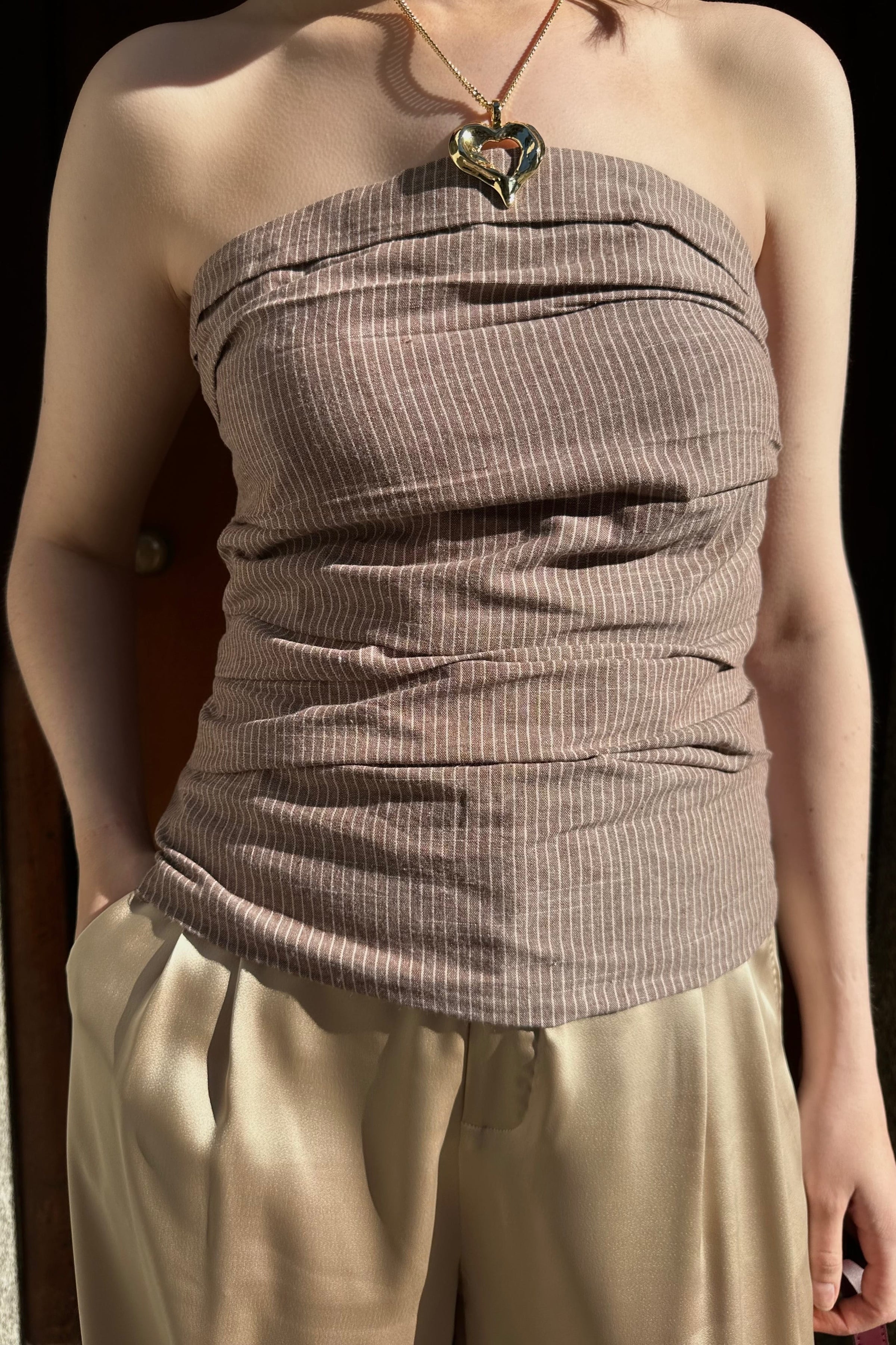 JihoCC Tube Top - Bruin