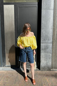Lauren Off Shoulder Top - Geel