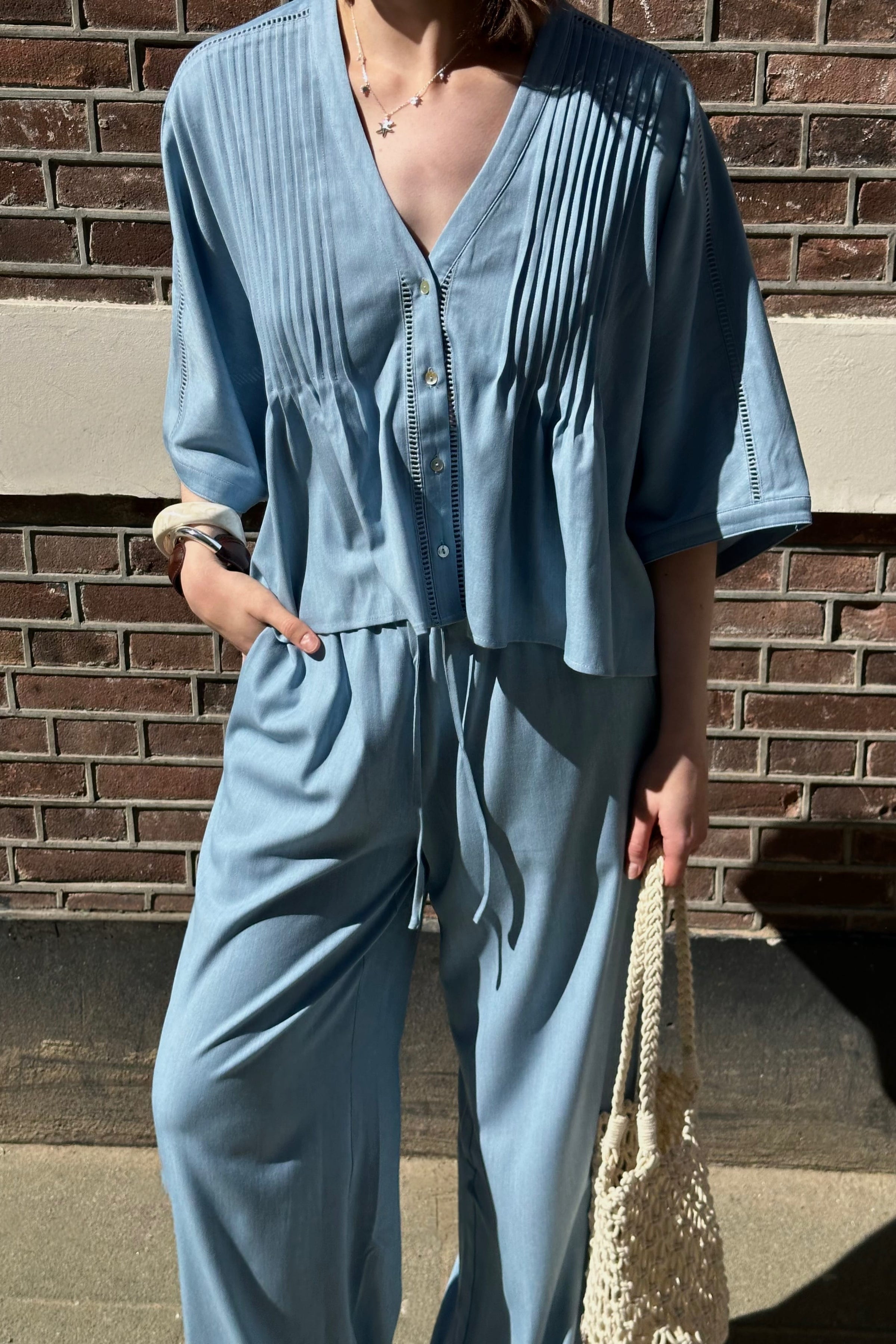 June Pantalon - Blauw