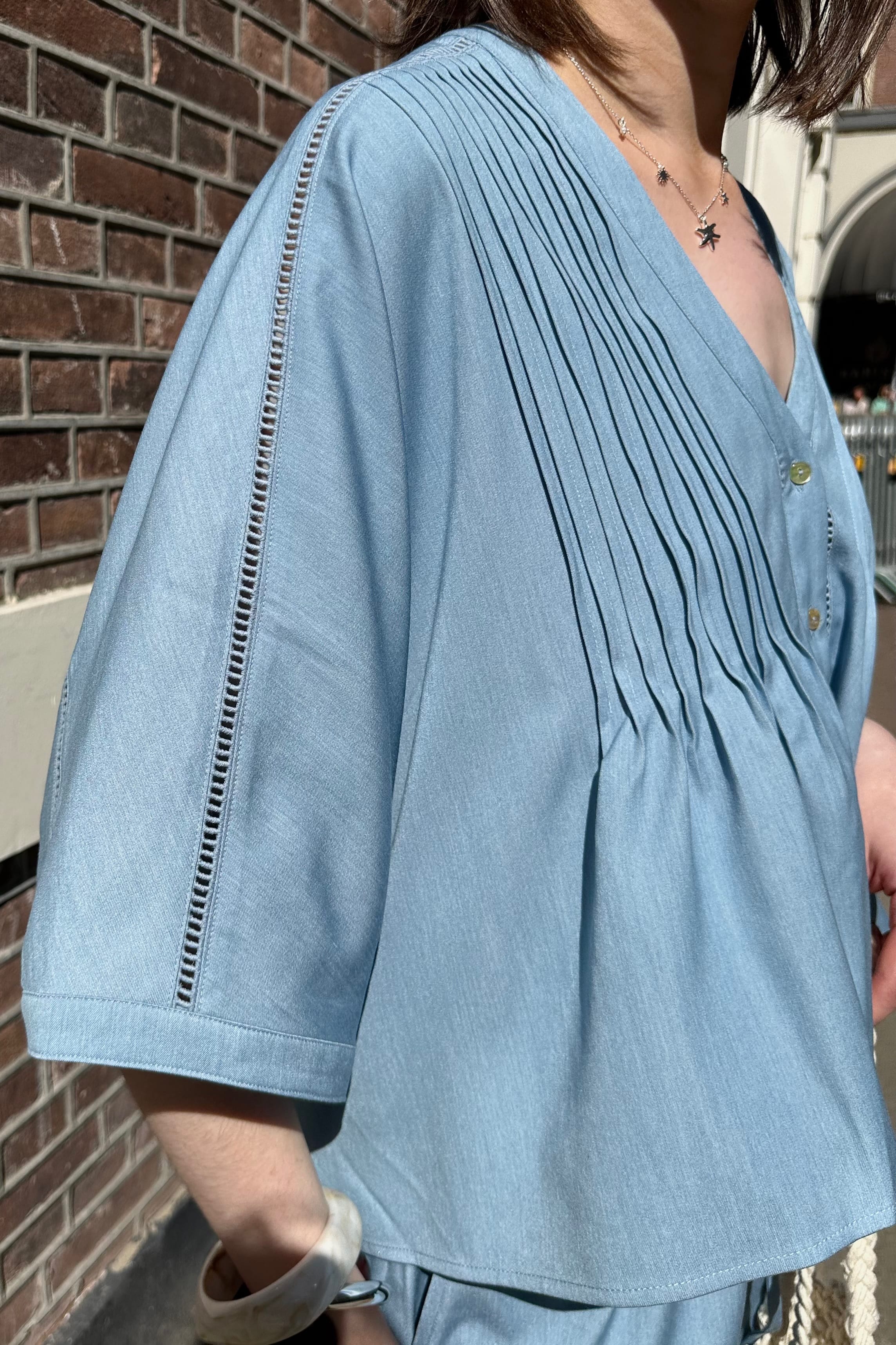 Evie Blouse - Blauw