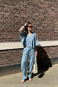 Evie Blouse - Blauw
