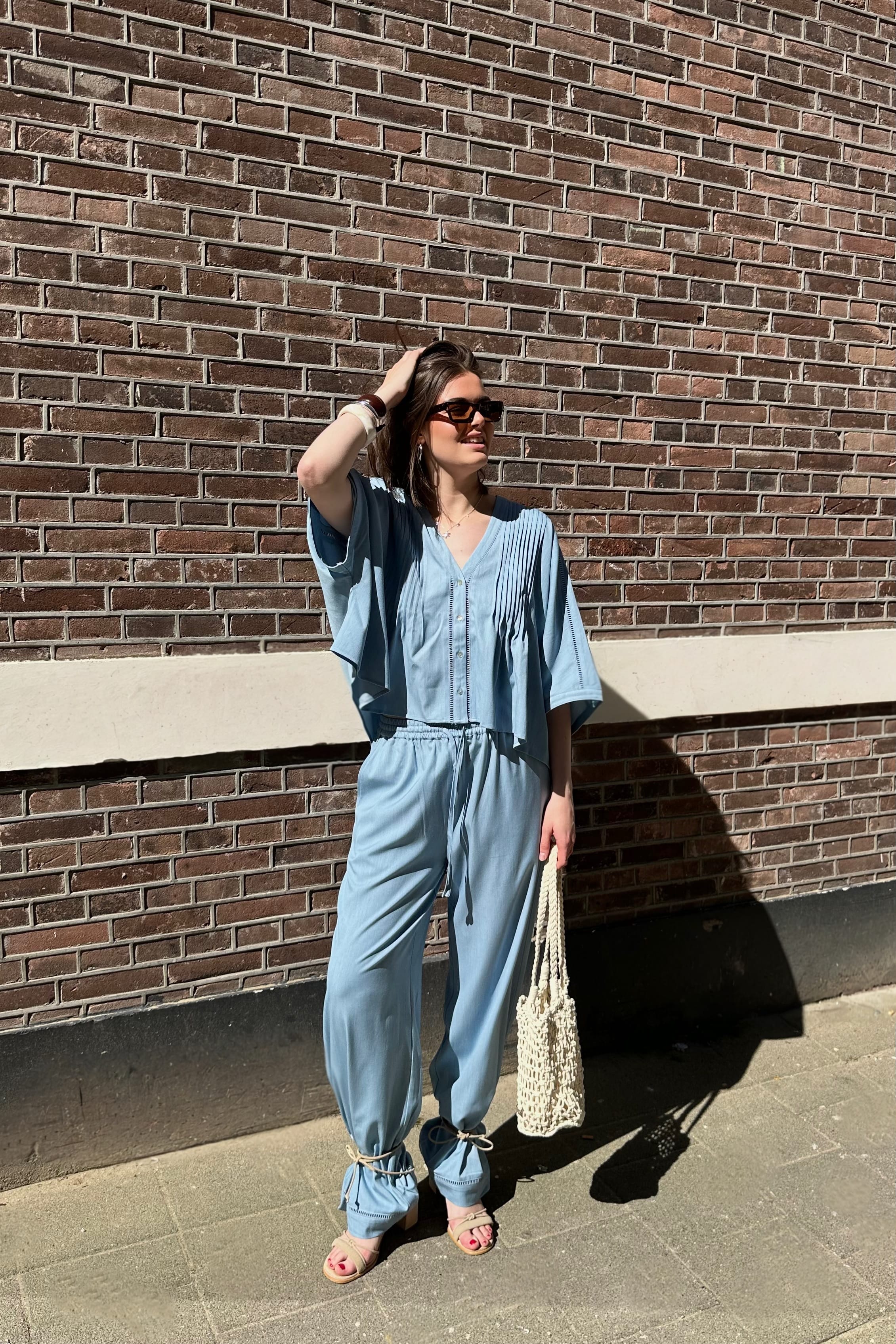 Evie Blouse - Blauw