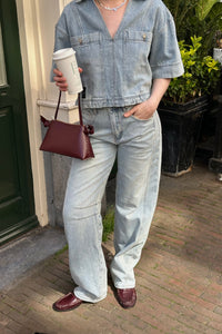 Drew Denim Top - Bleached Denim