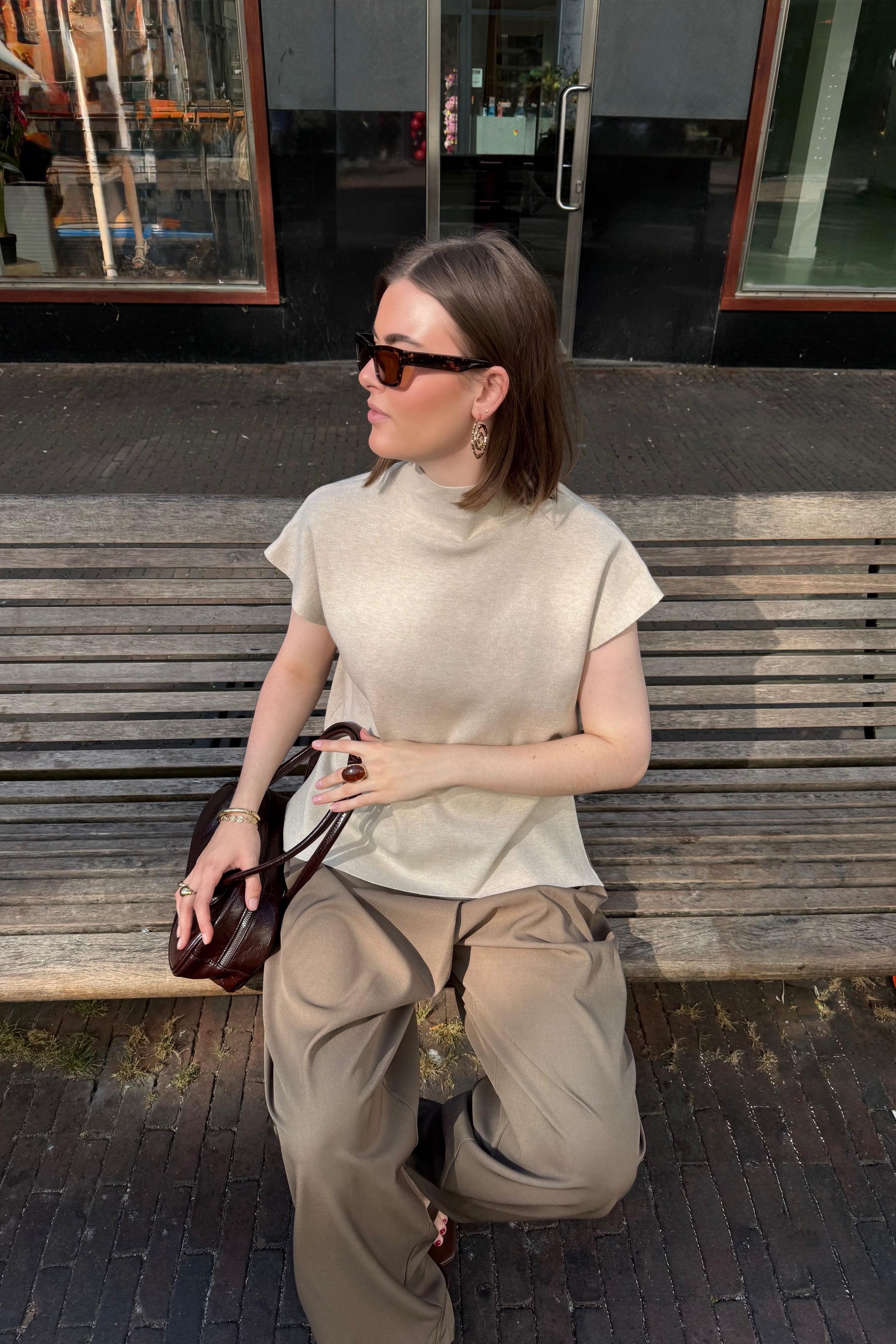 MSCHArisha Thamira Top - Beige