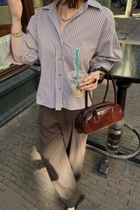 Kate Gestreepte Blouse - Bruin