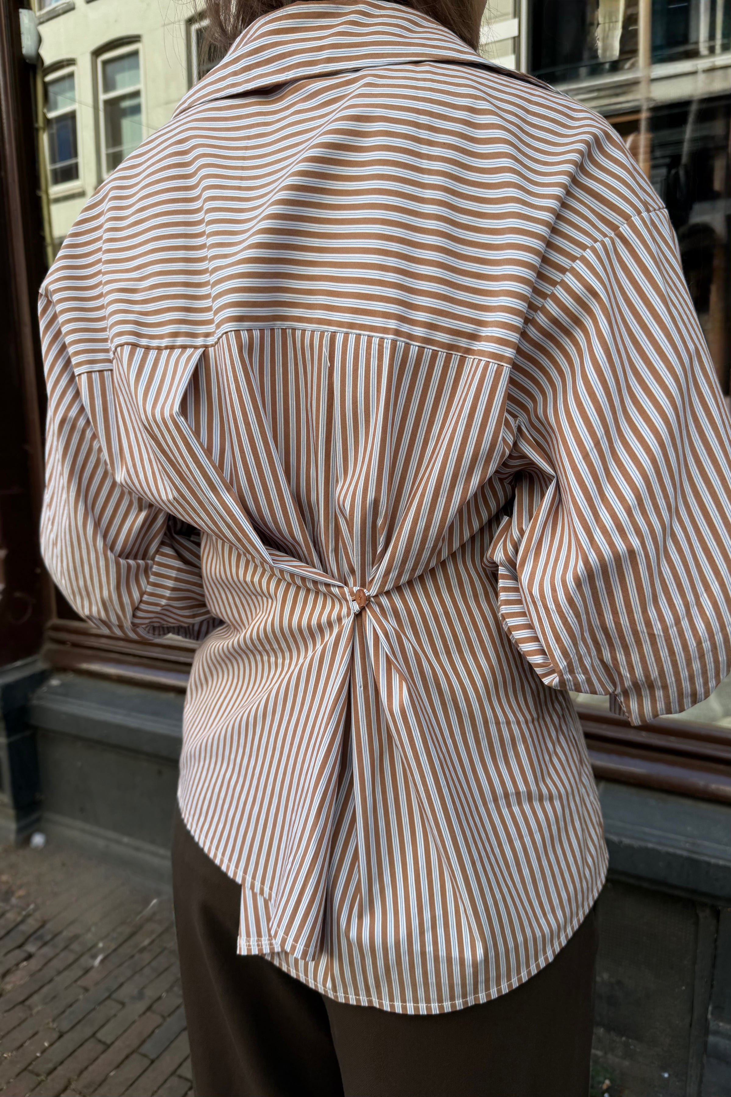 Kate Gestreepte Blouse - Bruin