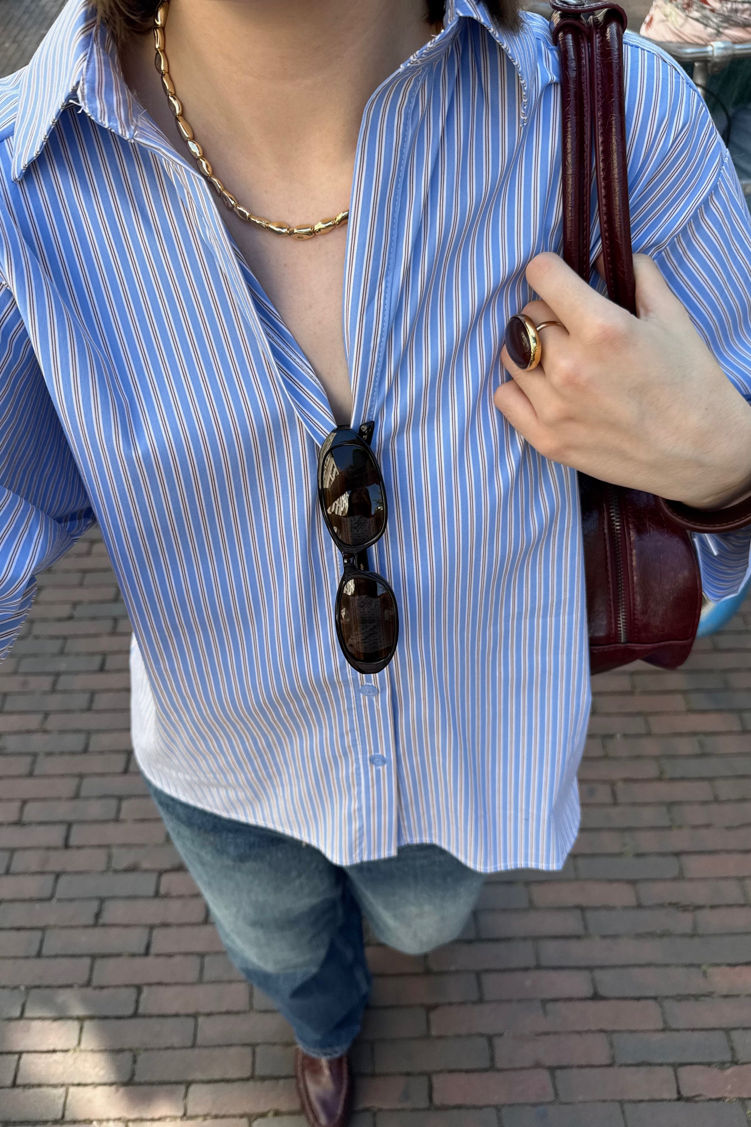 Kate Gestreepte Blouse - Blauw