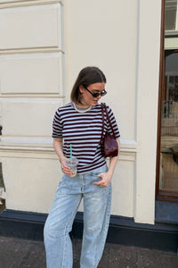Missy Gestreepte Top - Rood