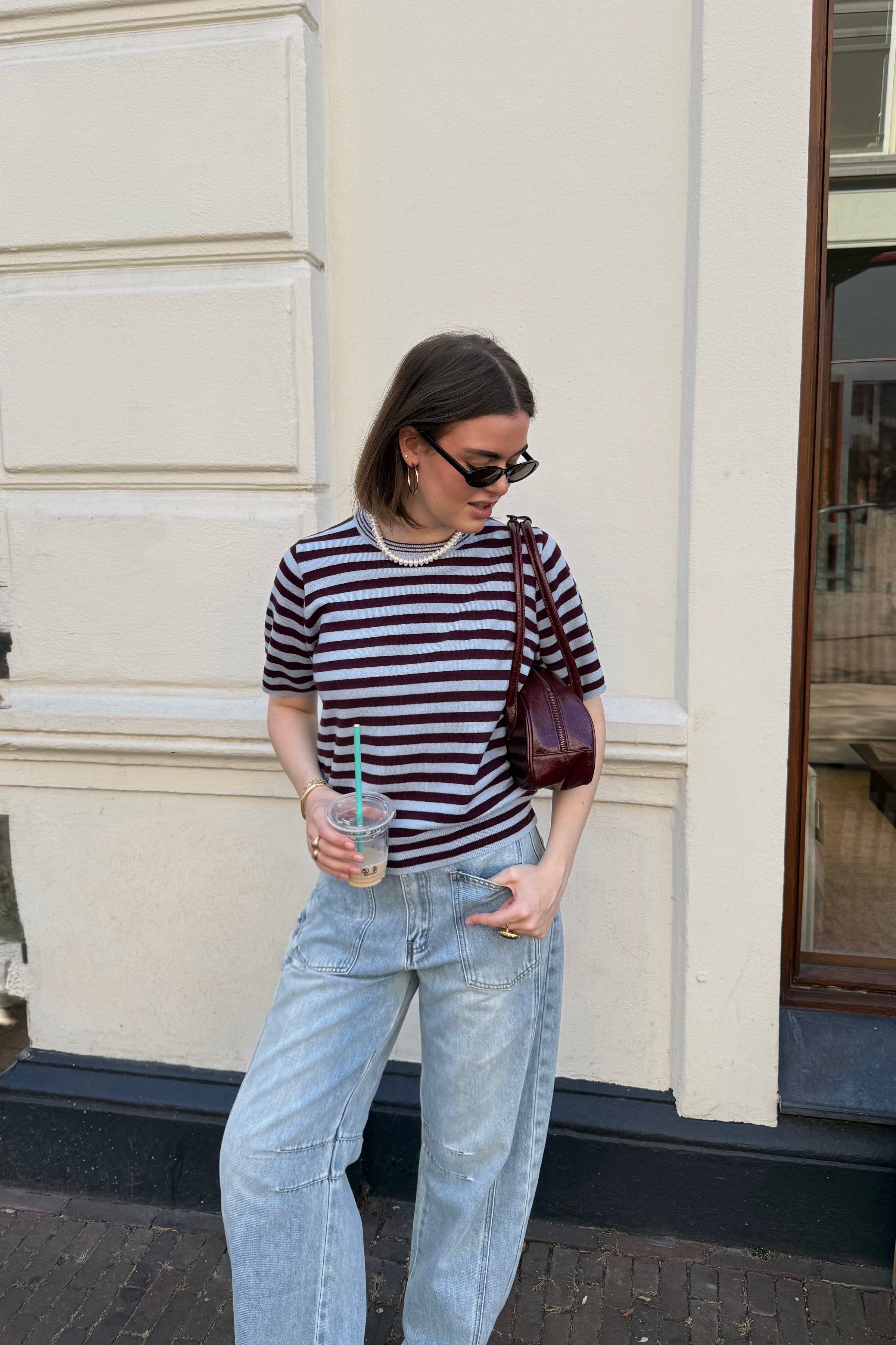Missy Gestreepte Top - Rood