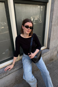Thyra Jersey Blouse - Zwart