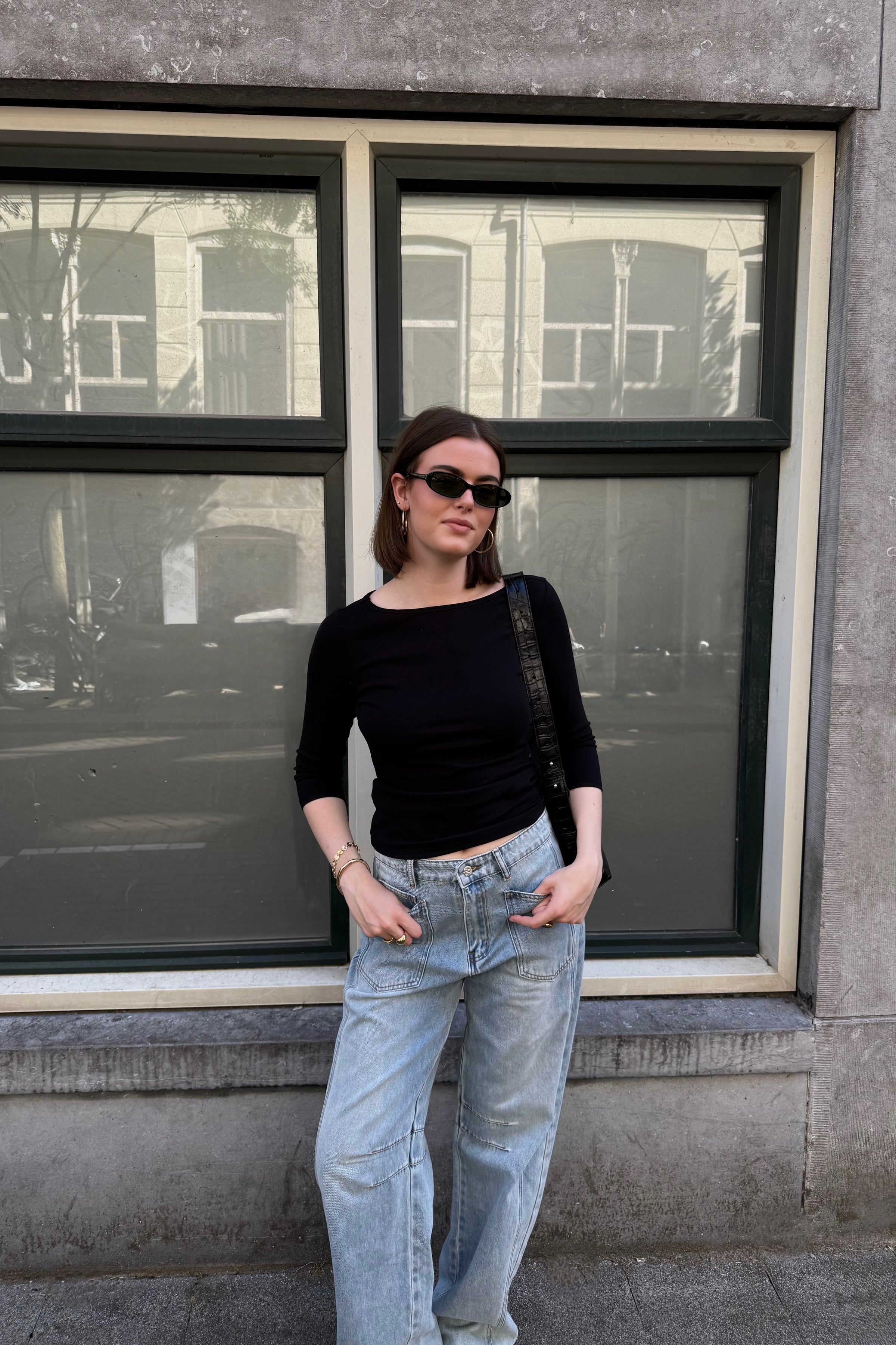 Thyra Jersey Blouse - Zwart