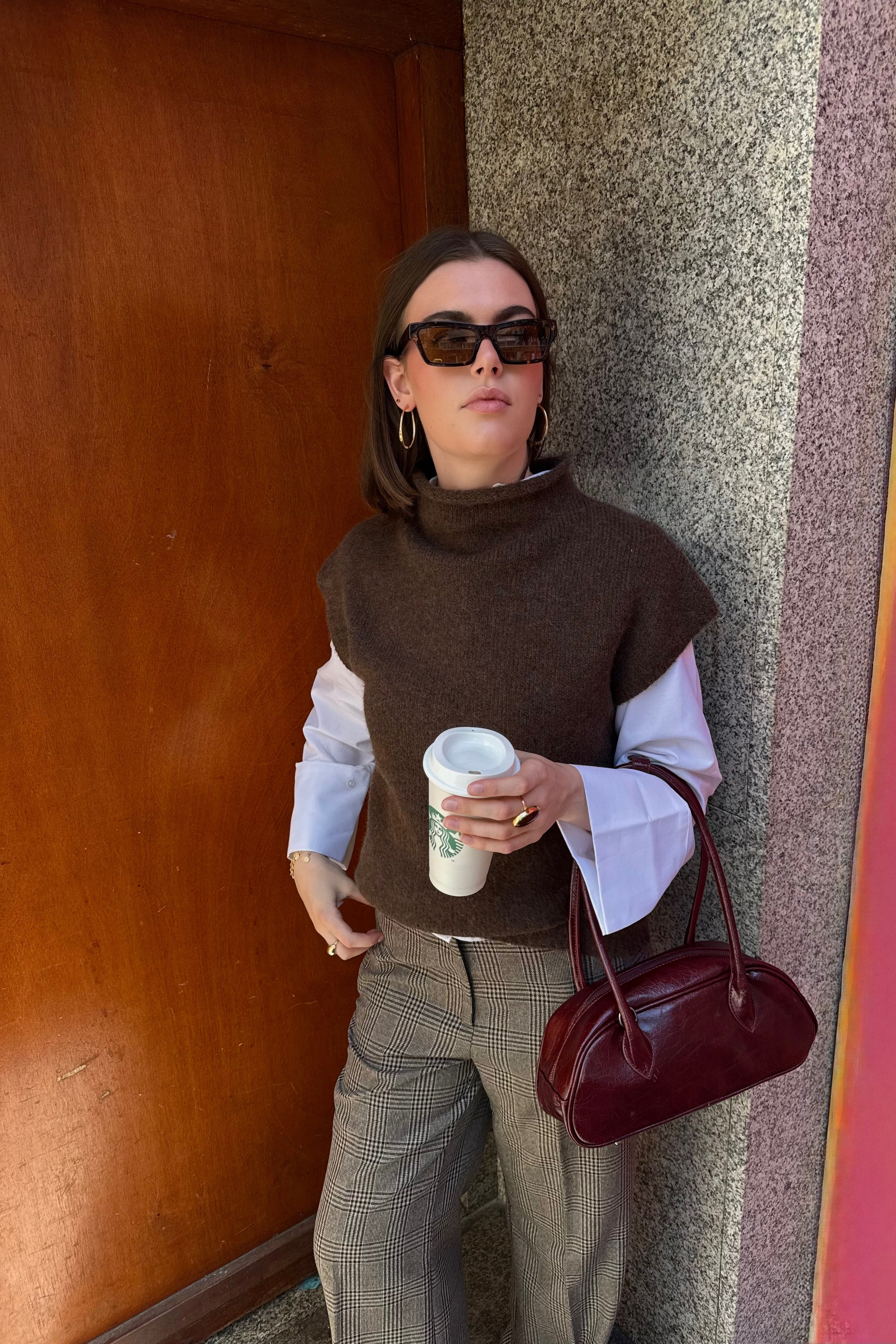 Jona Knit Spencer - Bruin