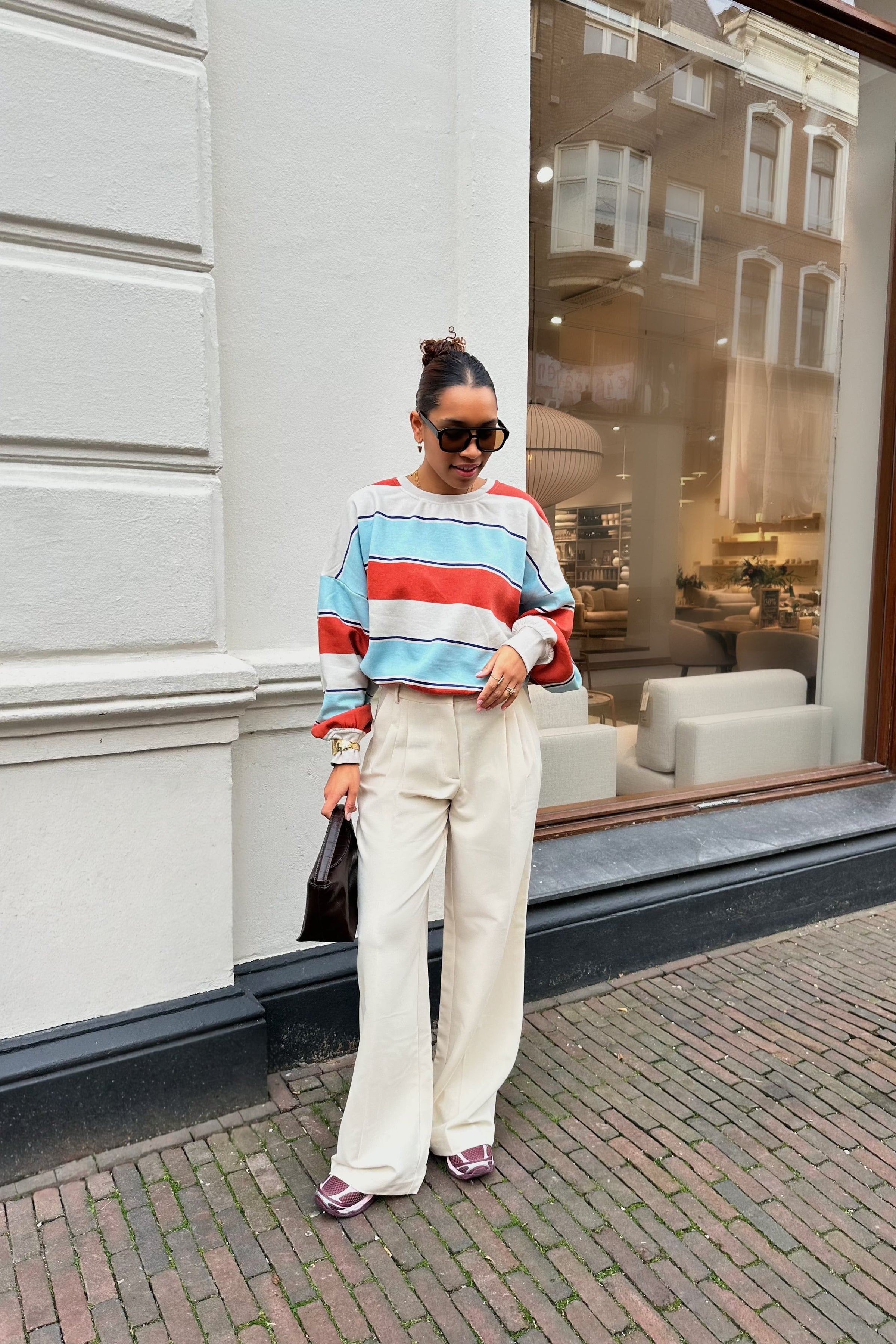 Vola Long Wide Pants - Beige