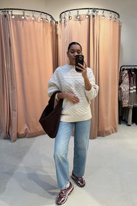 SLFNelly Cable Trui - Beige