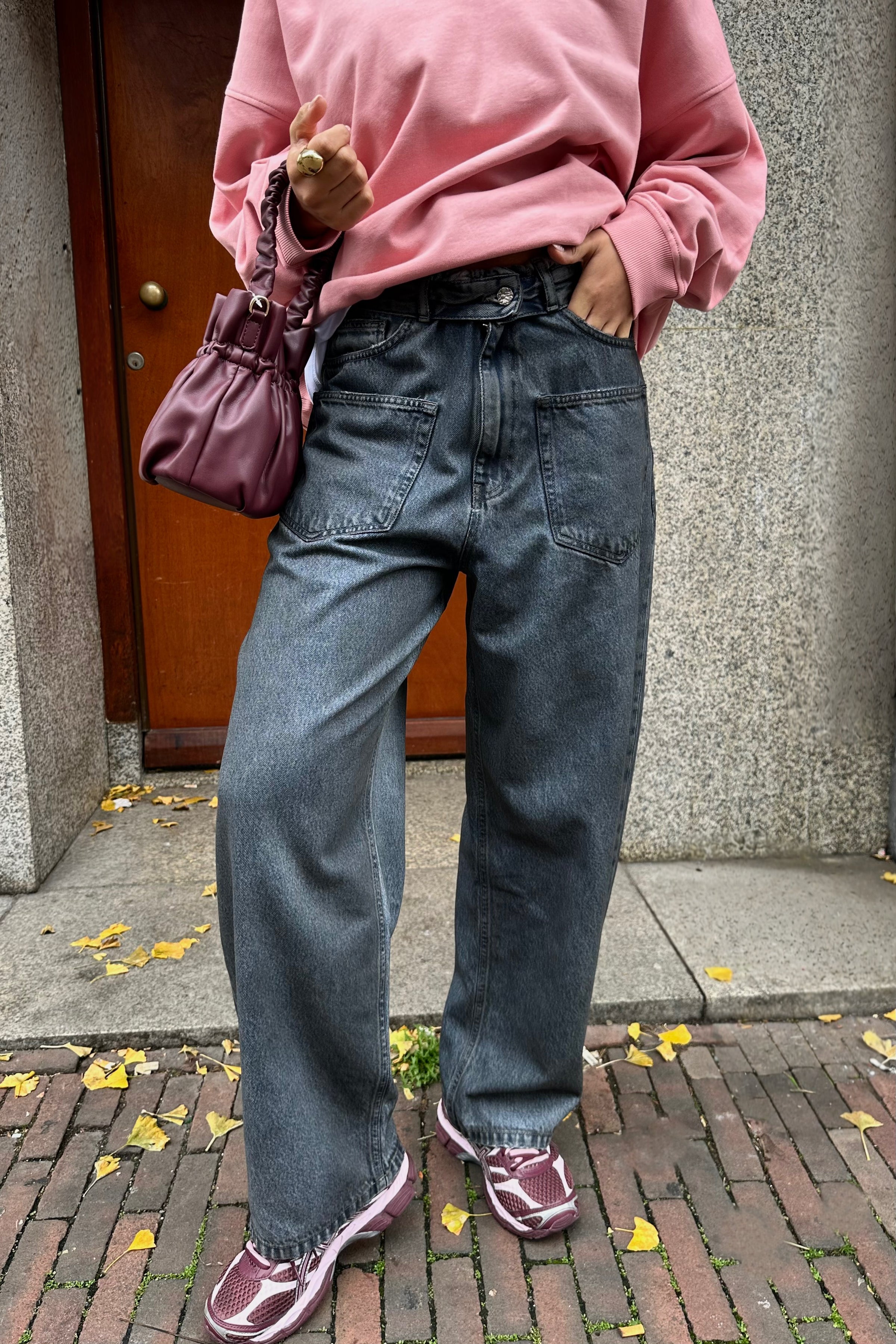 Flip Waist Pocket Jeans - Zwart