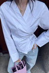 Salvia Poplin Blouse - Wit