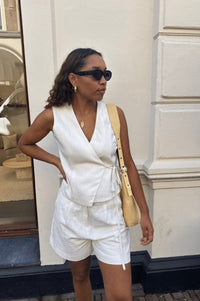 Sega Ramie Korte Broek - Off White