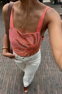 Sol Beaded Top - Roze