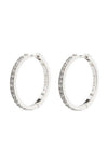 Ebna Large Crystal Hoops - Zilver