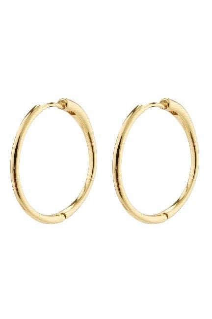 EANNA RECYCLED LARGE HOOPS, PILGRIM, GOLD