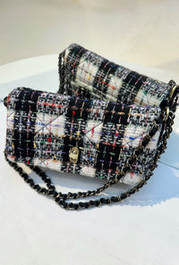 Boucle Hollis Checked Tas - Zwart
