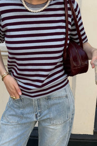 Missy Gestreepte Top - Rood