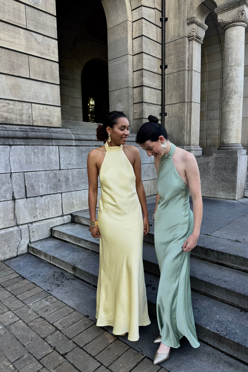 Brigitte maxi jurk - butter yellow
