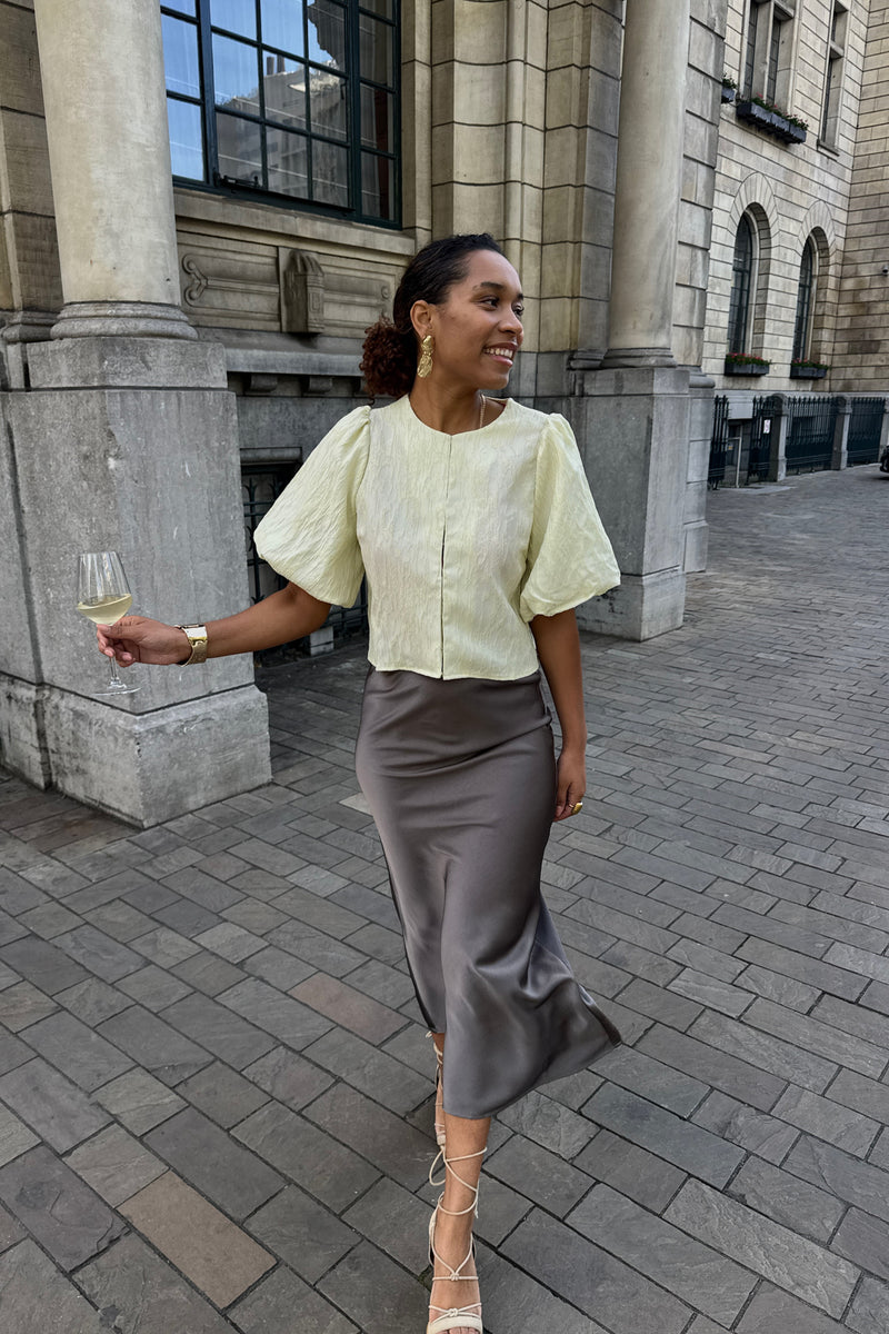 YASMinu Korte Top - Geel