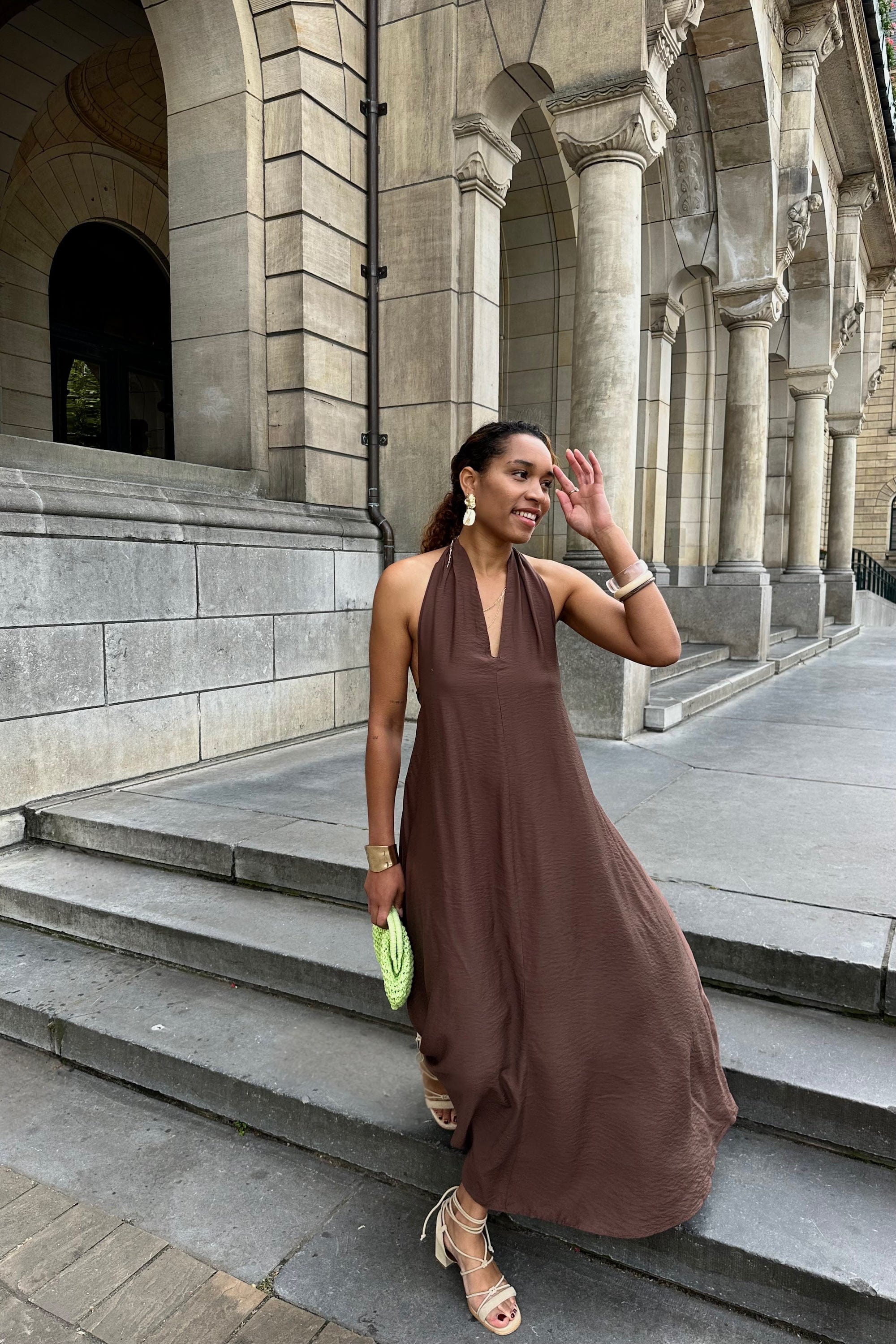 Taifun Dames Taifun Maxi Jurk Taifun Kleid Midi Jurk Met