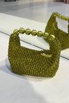 Slouchy Beaded Tas - Groen