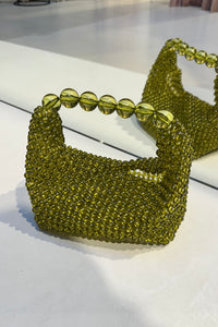 Slouchy Beaded Tas - Groen